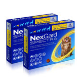 Nexgard Spectra Chews pour chiens de 3,6 à 7,5 kg (8,1 à 16 lbs) - Jaune 6 Chews