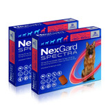 Nexgard ספקטרה לועס לכלבים 66.1-132 ליברות (30.1-60 ק"ג) - אדום 6 לעיסות