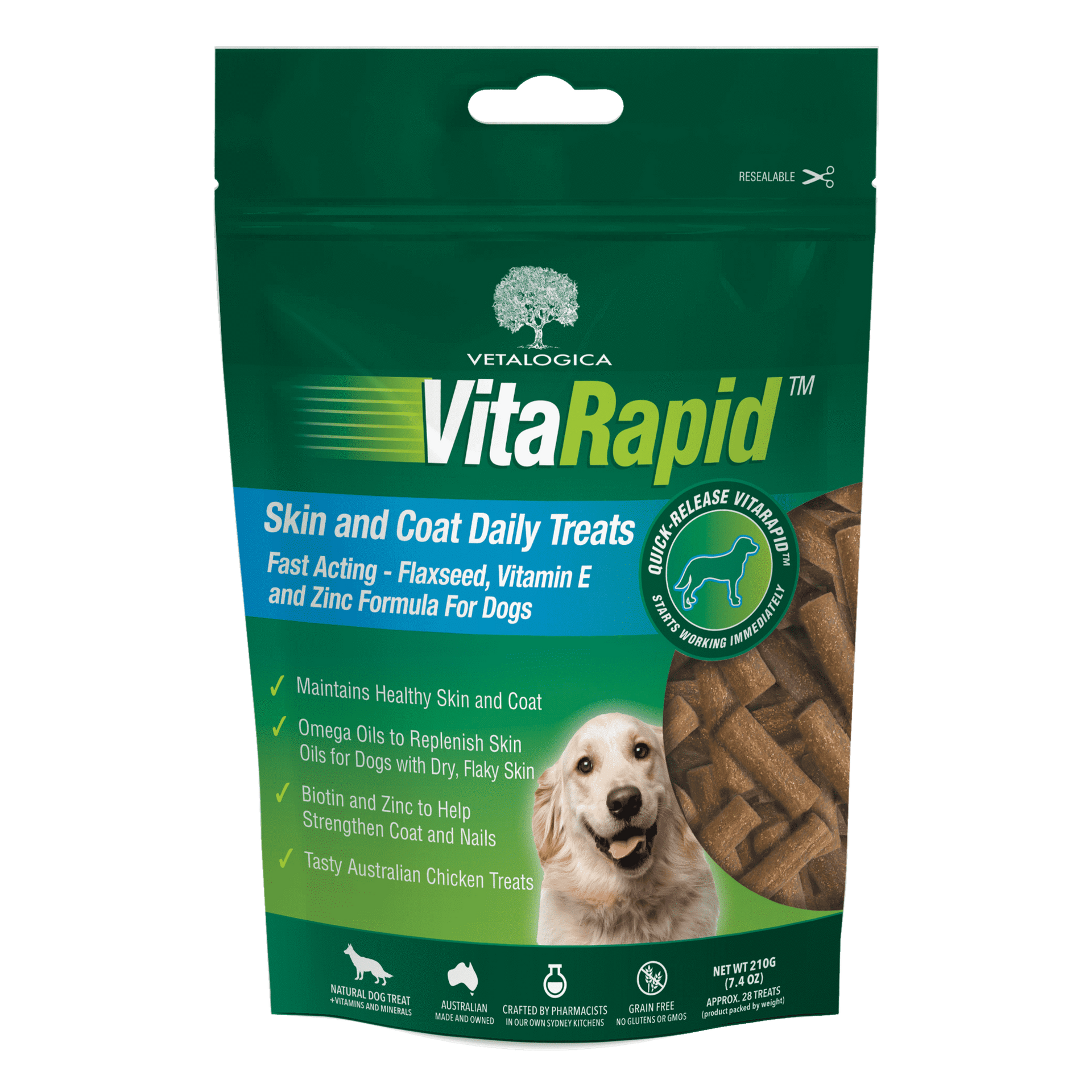 20% Off Vetalogica VitaRapid Skin & Coat Daily Treats For Dogs - 7.4oz (210g) Now Only $ 18.32