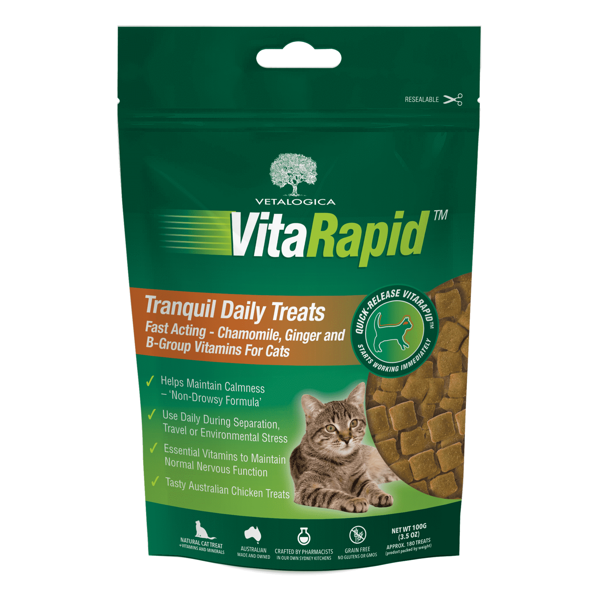 20% Off Vetalogica VitaRapid Tranquil Daily Treats For Cats - 3.5oz (100g) Now Only $ 15.19