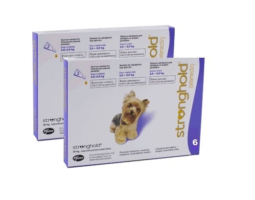 20% Off Stronghold for Dogs 5.1-10 lbs (2.6-5 kg) - Violet 12 Doses Now Only $ 89.66