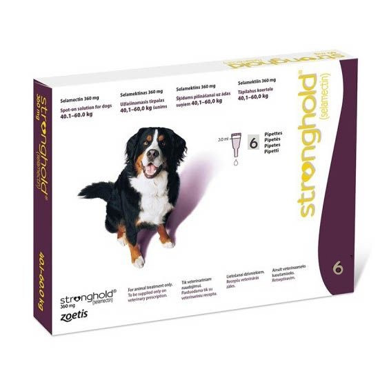 Stronghold for Dogs 85.1130 lbs (40.160 kg) Plum 6 Doses Sierra Pet Meds