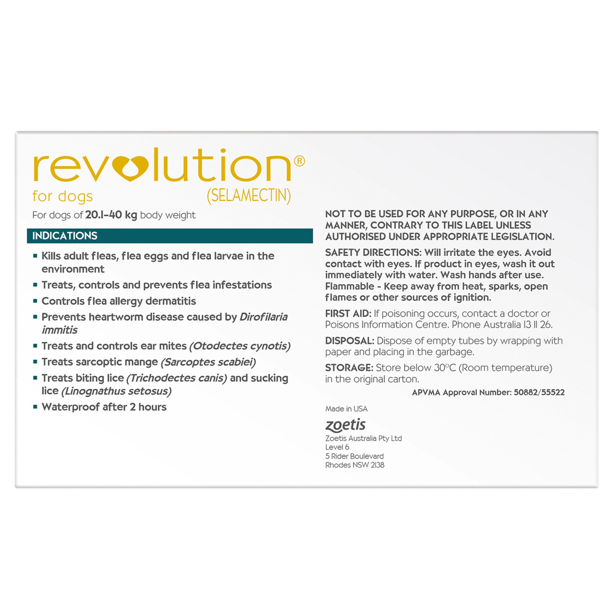 Revolution For Dogs 40 1 85 Lbs 20 1 40 Kg Teal 3 Doses With Bonus Allwormer Tablets Sierra Pet Meds
