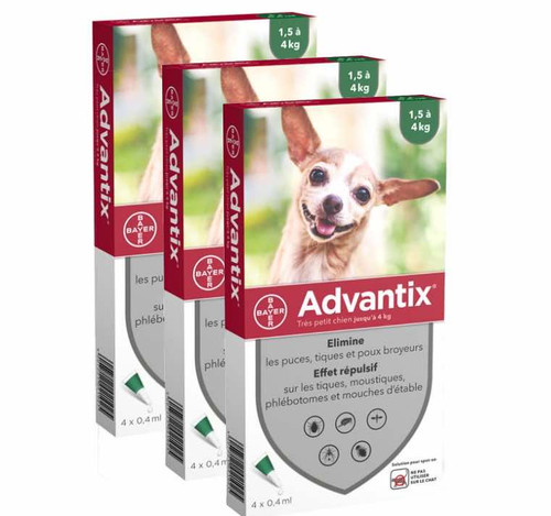 20% Off Advantix for Dogs under 9 lbs (under 4 kg) - Green 12 Doses Now Only $ 95.16