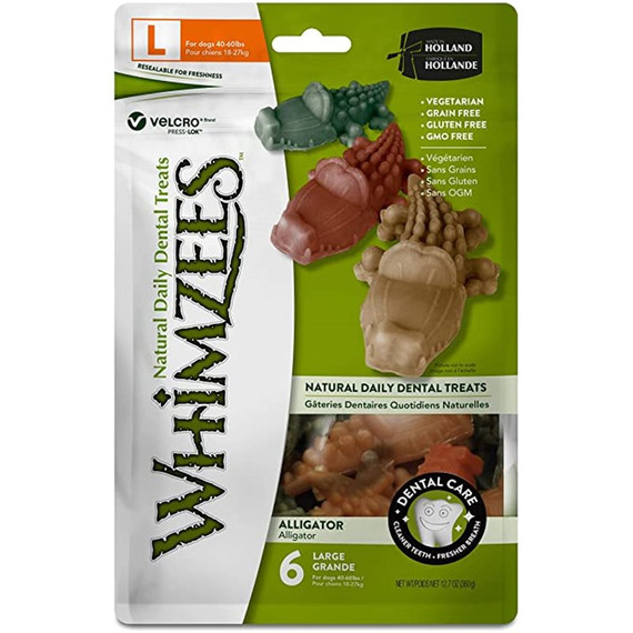 20% Off Whimzees Alligator Dog Dental Treats - Large 6pk Now Only $ 27.19