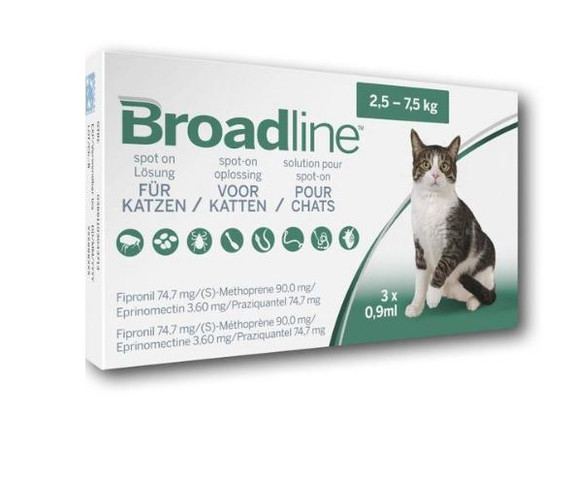 20% Off Broadline for Large Cats 5.5-16.5 lbs (2.5-7.5 kg) - 3 Doses Now Only $ 37.59