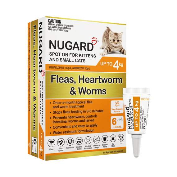 Nugard for Kittens and Small Cats Up to 8.8 lbs (4kg) Orange - 6 Doses Nugard for Kittens and Small Cats Up to 8.8 lbs (4kg) Orange - 6 Doses