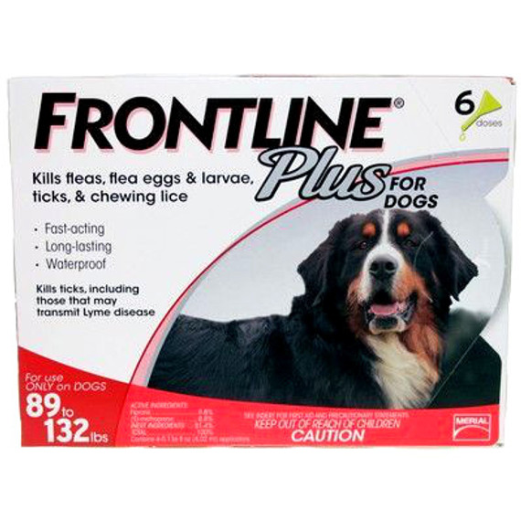 20% Off Frontline Plus for Dogs 89-132 lbs (40.1-60 kg) - Red 6 Doses Now Only $ 58.06
