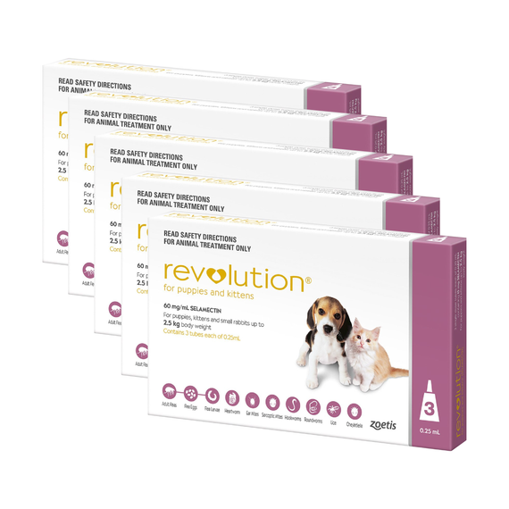 Revolution für Welpen und Kätzchen bis zu 2,5 kg (5 lbs) - Mauve 15 Dosen