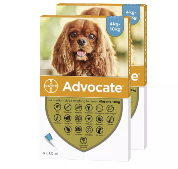 20% korting op Advocate voor honden 4,1-10 kg - Aqua 12 Doses Nu slechts $ 97,64