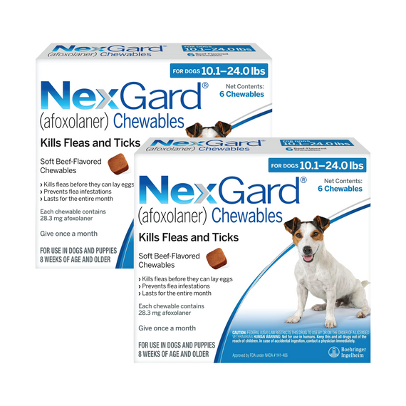 20% korting op Nexgard Kauwtabletten voor honden 4,1-10 kg - Blauw 12 Kauwtabletten Nu slechts $ 108,93