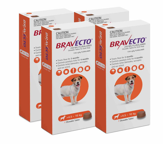 犬用Bravectoノミとダニのチュー9.9-22ポンド（4.5-10キロ）を20％オフ - オレンジ4チュー今だけ128.26ドル