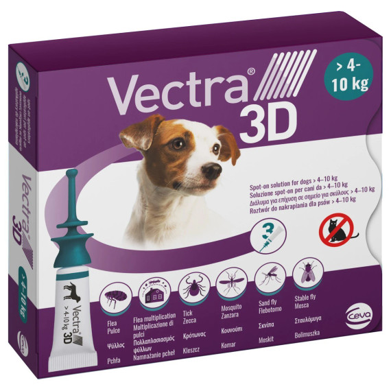 20% korting op Vectra 3D voor honden en puppy's 11-20 lbs (4-10 kg) - 3 Doses Nu slechts $ 34.02