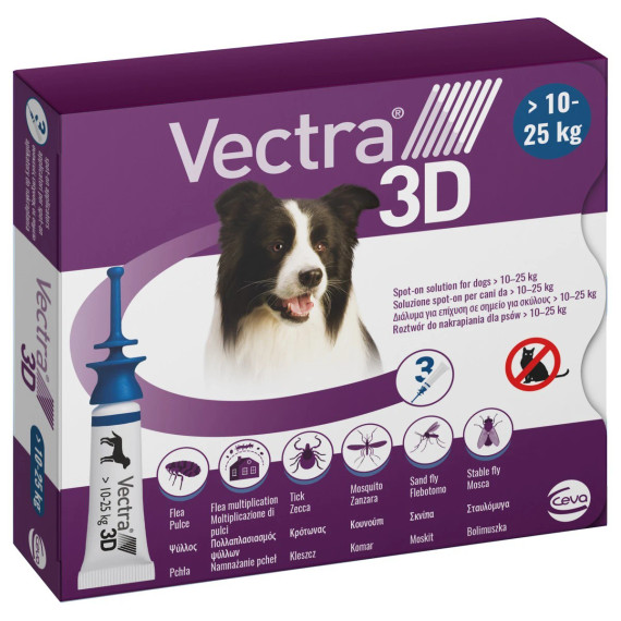 20% de descuento Vectra 3D para perros y cachorros 21-55 libras (10-25 kg) - 3 dosis Ahora sólo $ 35.02