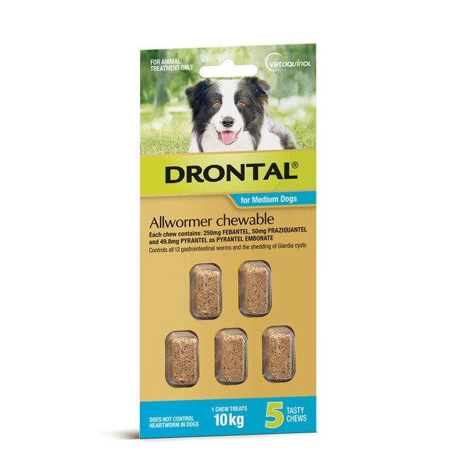 20% הנחה על לעיסות Drontal Allwormer לכלבים עד 10 ק"ג (22 ליברות) - 5 חטיפים עכשיו רק $ 35.19