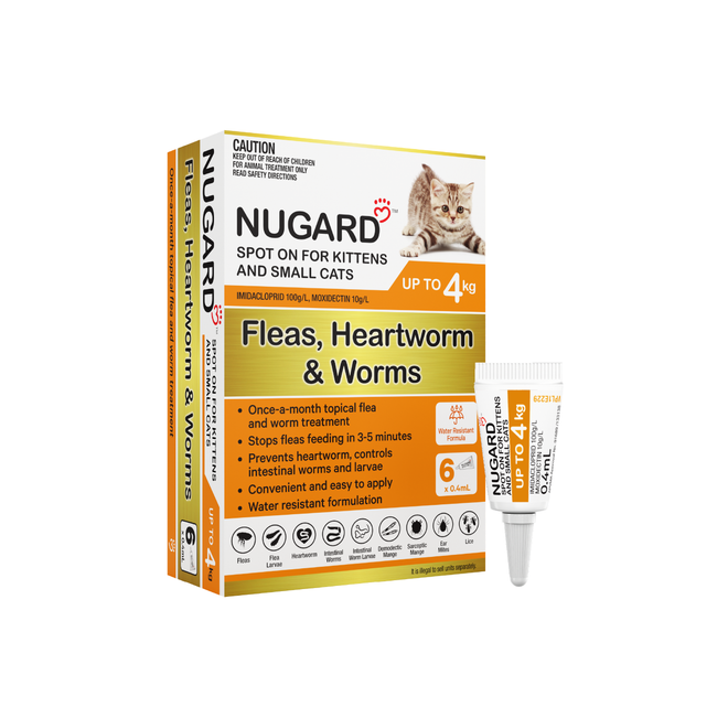 Nugard pour chatons et petits chats jusqu'à 4 kg Orange - 6 doses
