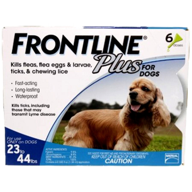 20% Off Frontline Plus for Dogs 23-44 lbs (10.1-20 kg) - Blue 6 Doses Now Only $ 54