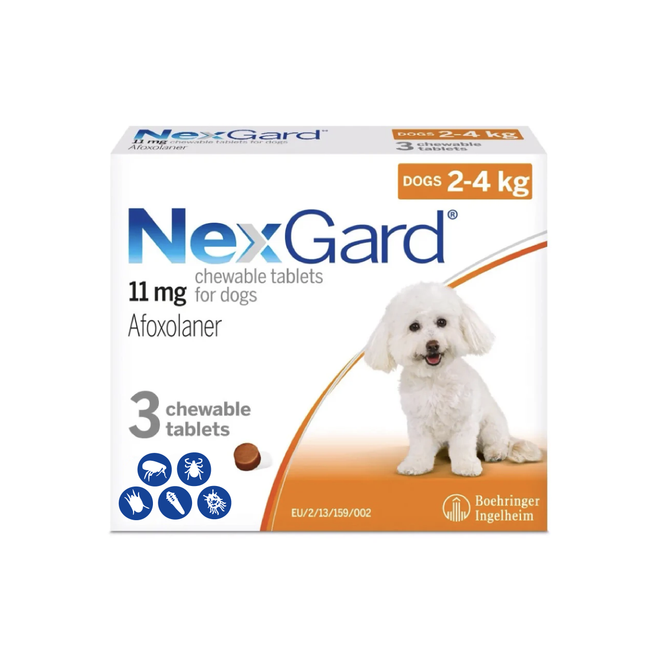 Nexgard Kauartikel für Hunde 4-10 lbs (2-4 kg) - Orange 3 Kauartikel