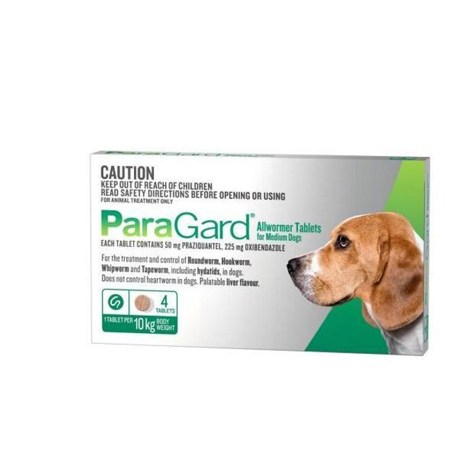 20% Rabatt auf Paragard Allwormer für Hunde 10 kg (22 lbs) - 4 Tabletten jetzt nur $ 23.19