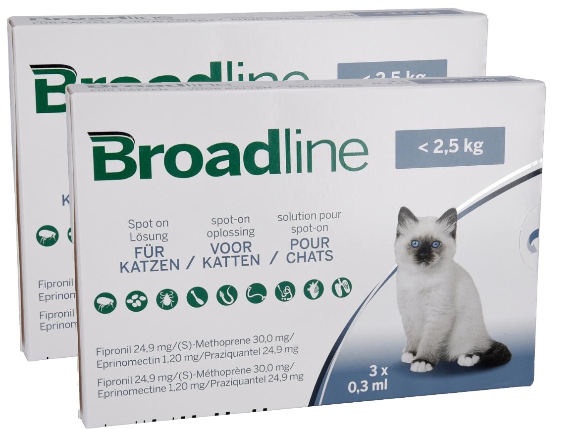 Broadline para gatos pequeños de menos de 2,5 kg - 6 dosis | Sierra Pet Meds