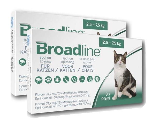 Vi ses i morgen geni mere og mere Broadline for Large Cats 5.5-16.5 lbs (2.5-7.5 kg) - 6 Doses | Sierra Pet  Meds