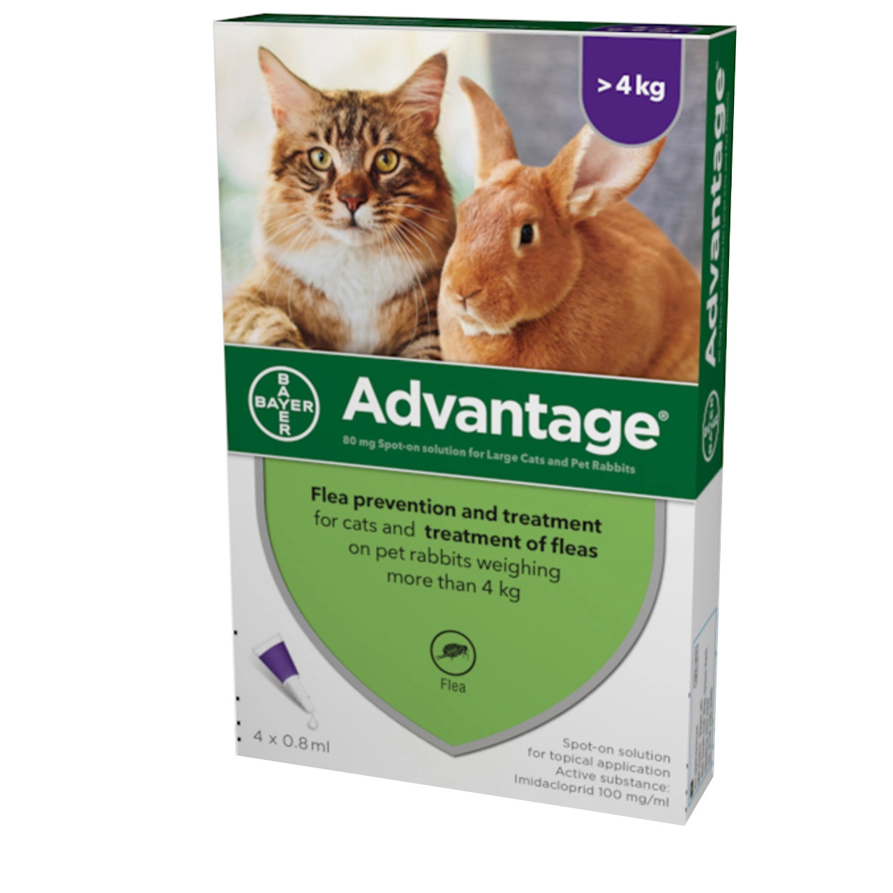 Advantage for Cats over lbs (over kg) Purple Doses
