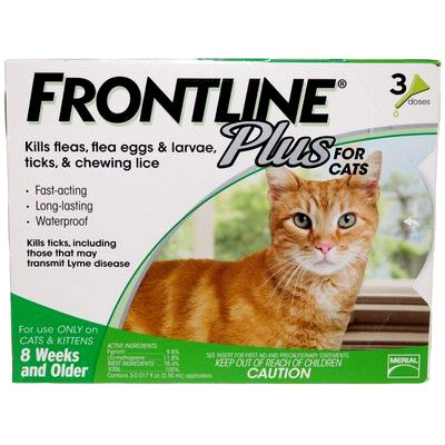 Frontline Plus For Cats Green 3 Doses Sierra Pet Meds