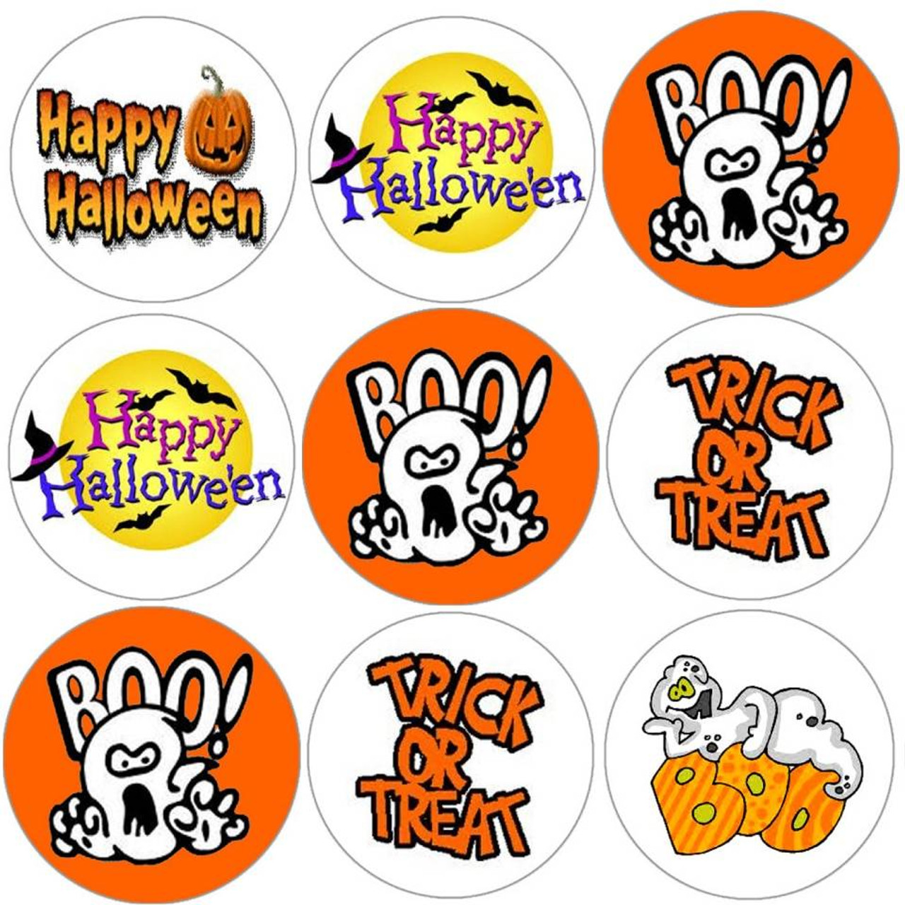 144 Happy Halloween Teacher Reward Stickers - Large - Sticker Stocker