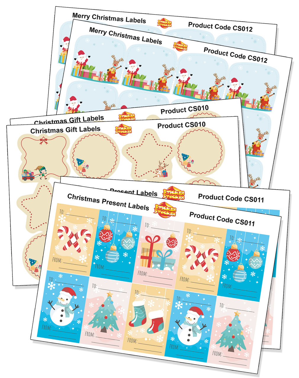 Acejoz 528 Pieces Christmas Gift Tags Stickers, Self India | Ubuy