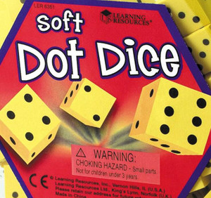 Learning Resources Learning Resources - 6 x 16mm Childrens Soft Maths Dot Dice Learning Resources Learning Resources - 6 x 16mm Childrens Soft Maths Dot Dice