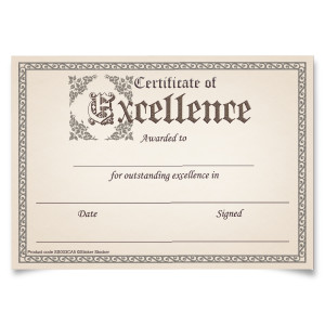 30 Well Done Award certificates A5 card - Sticker Stocker