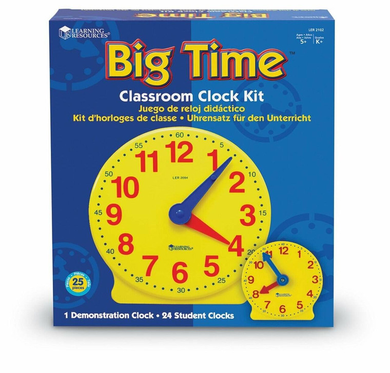 Learning Resources Big Time Classroom Clock Kit by Learning Resources