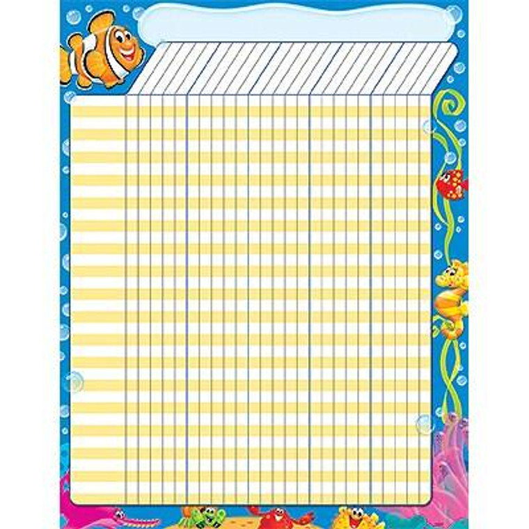 Trend Enterprises Inc Sea Buddies Design Large Durable Incentive Wall Reward Chart