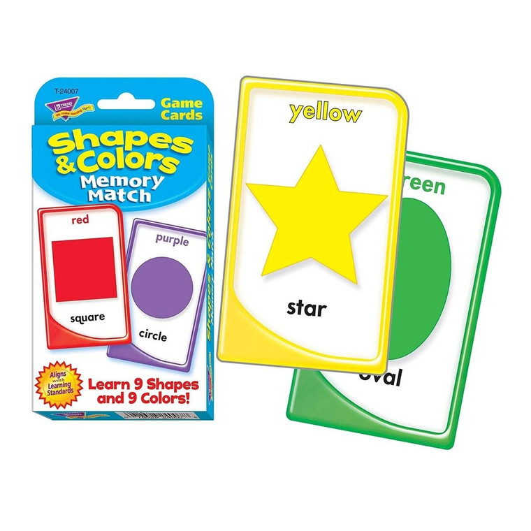 Trend Enterprises Inc Teaching Colours and Shapes Memory Match Game Challenge Cards