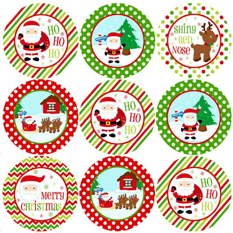 Sticker Stocker 144 Jolly Christmas 30mm Childrens Reward Santa Stickers for Teachers or Parents