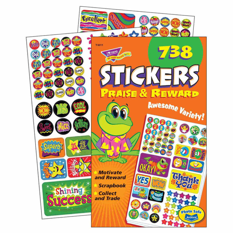 Trend Enterprises Inc 738 Praise and Reward Teacher Sticker Pad