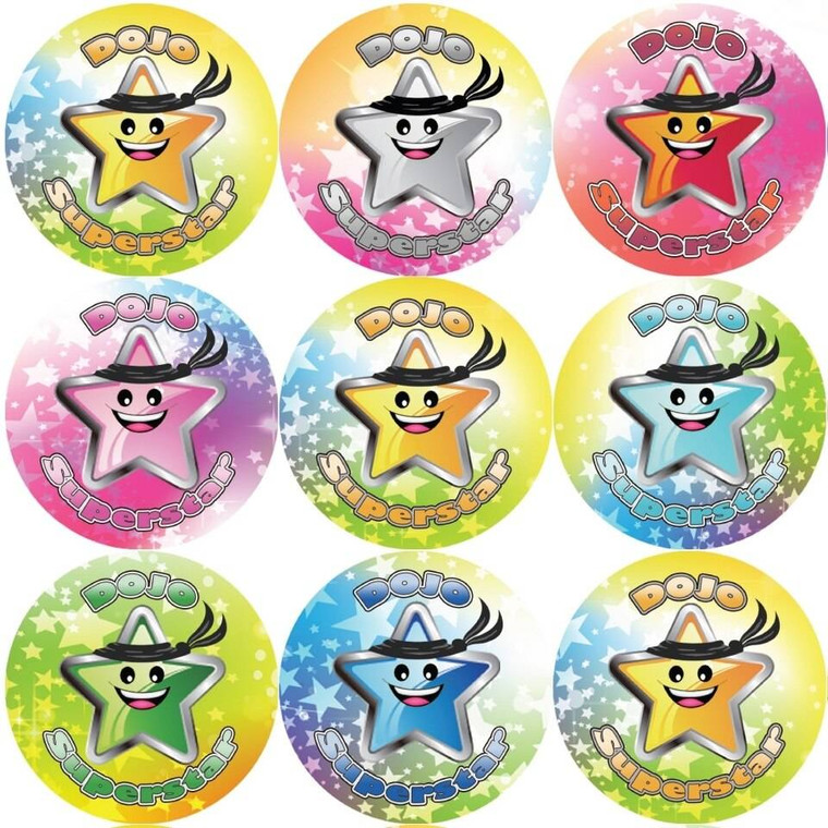 Sticker Stocker 144 Dojo Superstar 30 mm Reward Stickers for Teachers, Parents and Party Bags