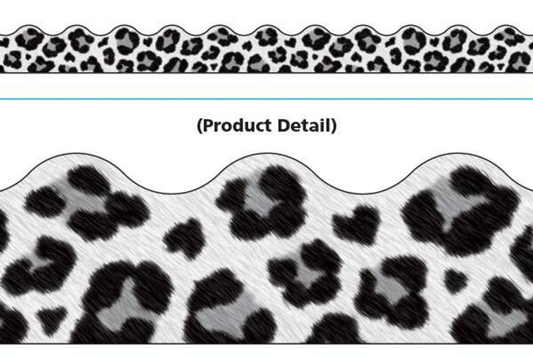 Trend Enterprises Inc Classroom Trimmers Notice Board Display Borders - Leopard White