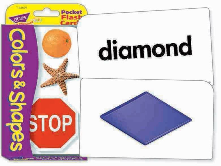 Trend Enterprises Inc Trend TEACHING COLOURS and SHAPES Educational Pocket Flash Cards