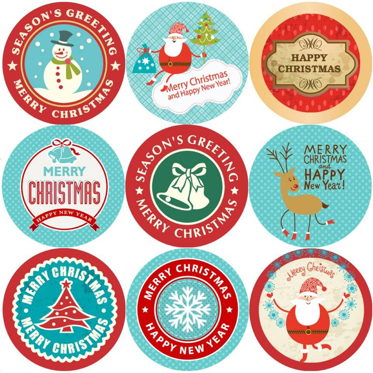 Sticker Stocker 144 Christmas Tidings 30mm Childrens Xmas Reward Stickers for Teachers or Parents