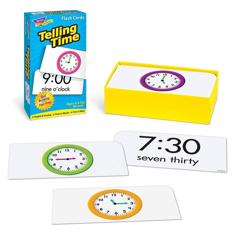 Trend Enterprises Inc Telling Time Skill Drill Educational Flash Cards