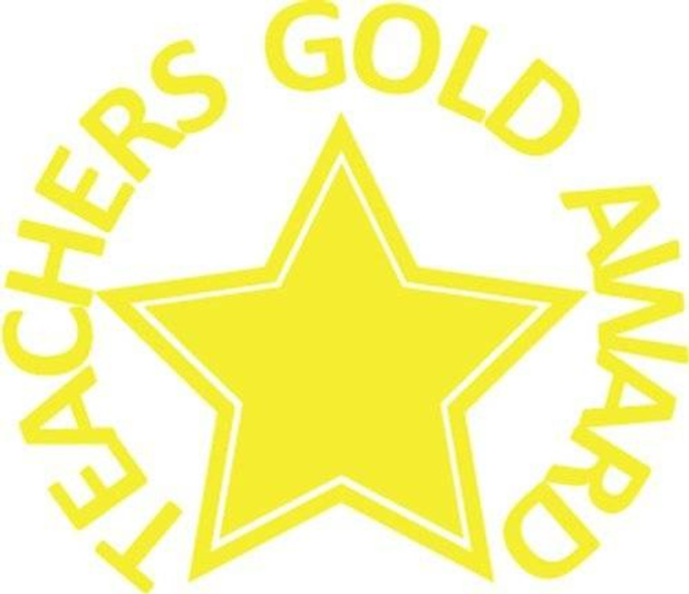 Trend Enterprises Inc Teachers Gold Award - Self inking teacher reward xstamper xclamations stamp