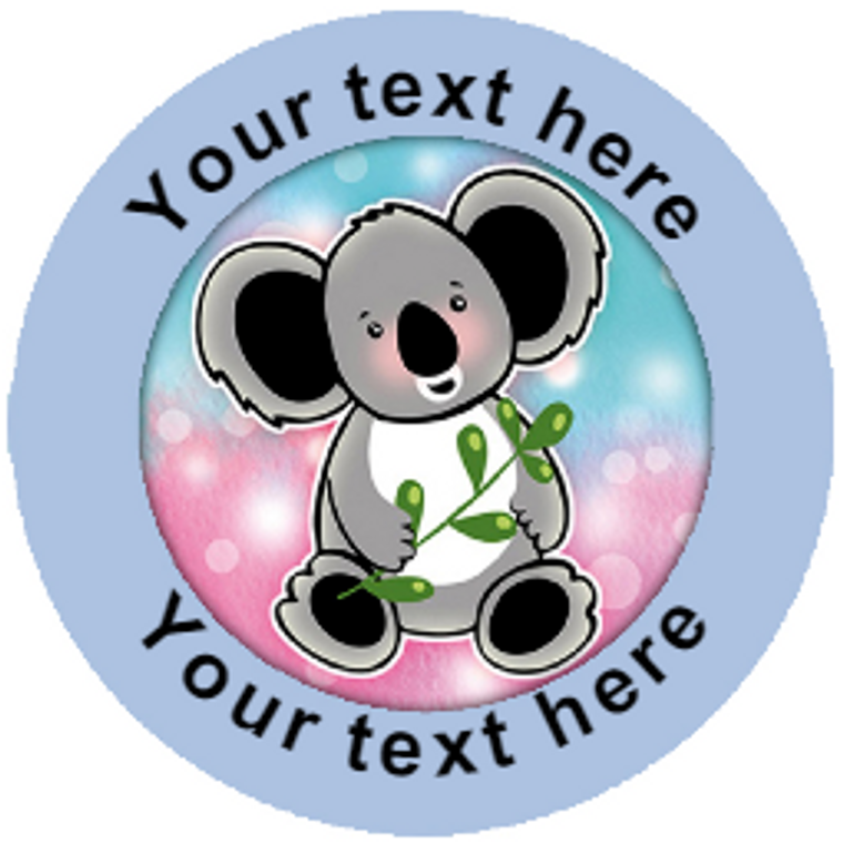 Sticker Stocker 144 Personalised Koala Bears 30mm Reward Stickers for School Teachers, Parents and Nursery