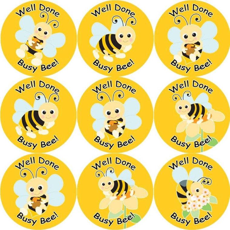 Sticker Stocker 144 Busy Bee 30 mm Reward Stickers for School Teachers, Parents and Nursery