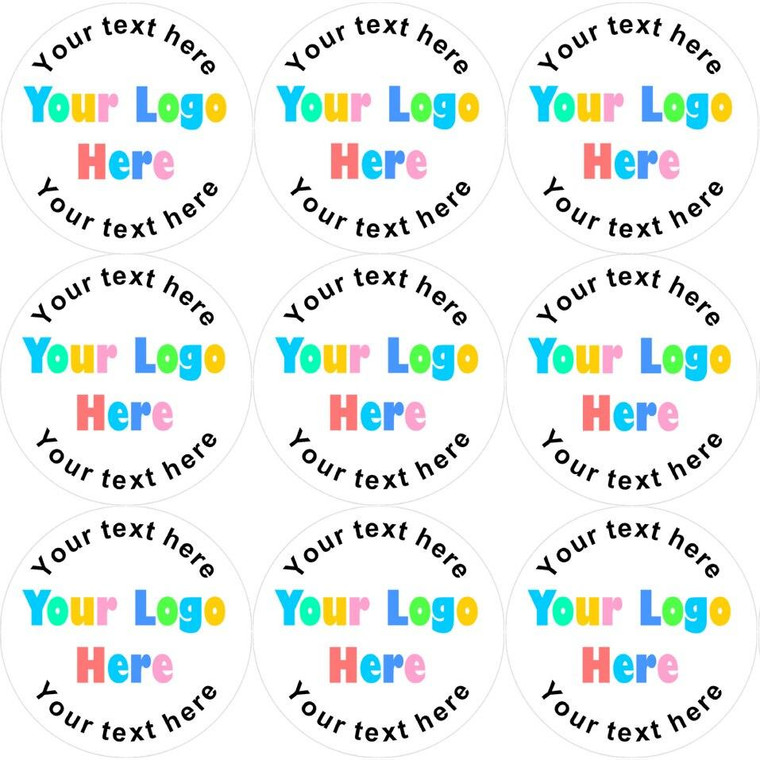 Sticker Stocker - Personalised Company Logo  Round Glossy Stickers Labels