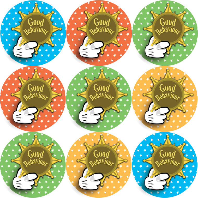 Sticker Stocker - 144 Good Behaviour 30mm Stickers for School Teachers, Parents and Nursery