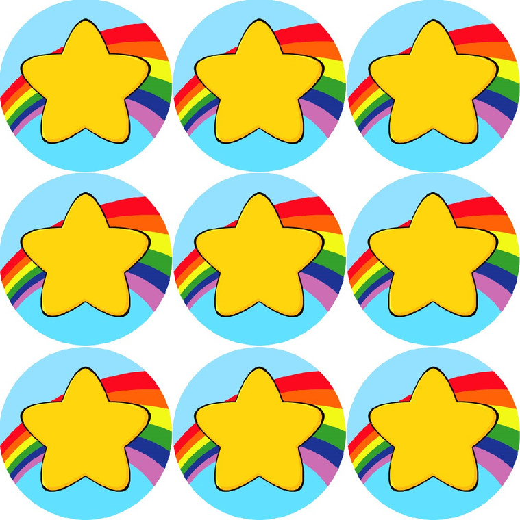 144 Simple Star 30mm Children's Bravery Reward Stickers for Teachers or Nurses