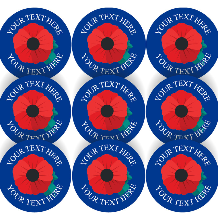 144 Personalised 30mm Poppy Reward Stickers for School Teachers, Parents and Nursery