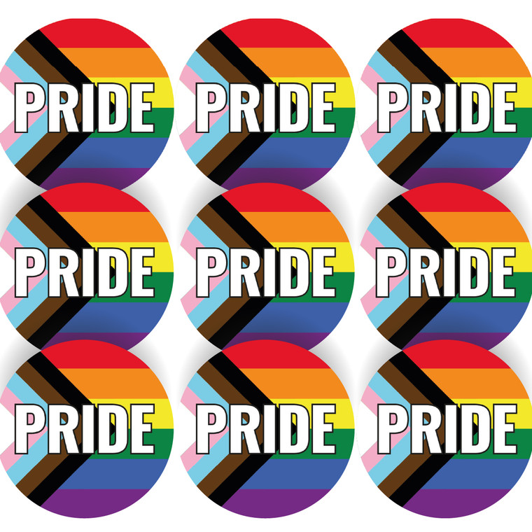 Sticker Stocker - 144 Colourful PRIDE Rainbow Flag 30mm Glossy Stickers