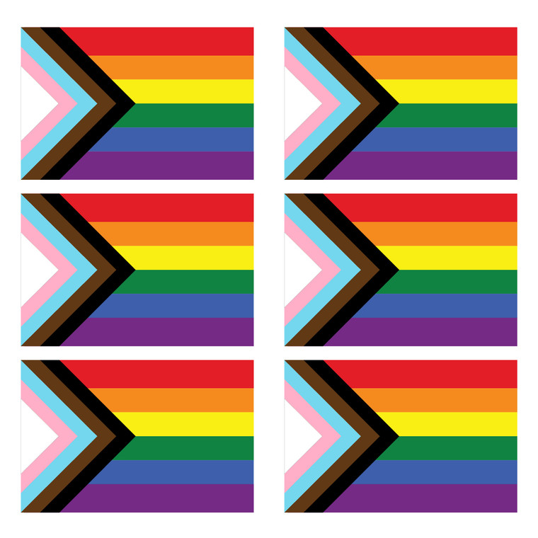 Sticker Stocker - 294 Pride Flags Glossy LGBT Stickers 1inch across rectangle labels